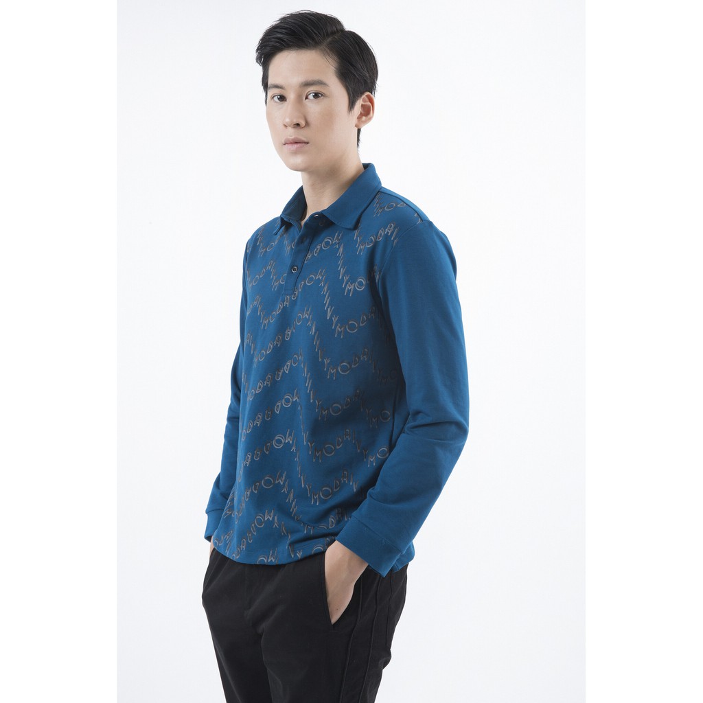 [Mã WABRIVY50 - 10% - ĐH từ 250K] Áo thun nam dài tay cổ đức in họa tiết IVY moda MS 58E2223 | BigBuy360 - bigbuy360.vn