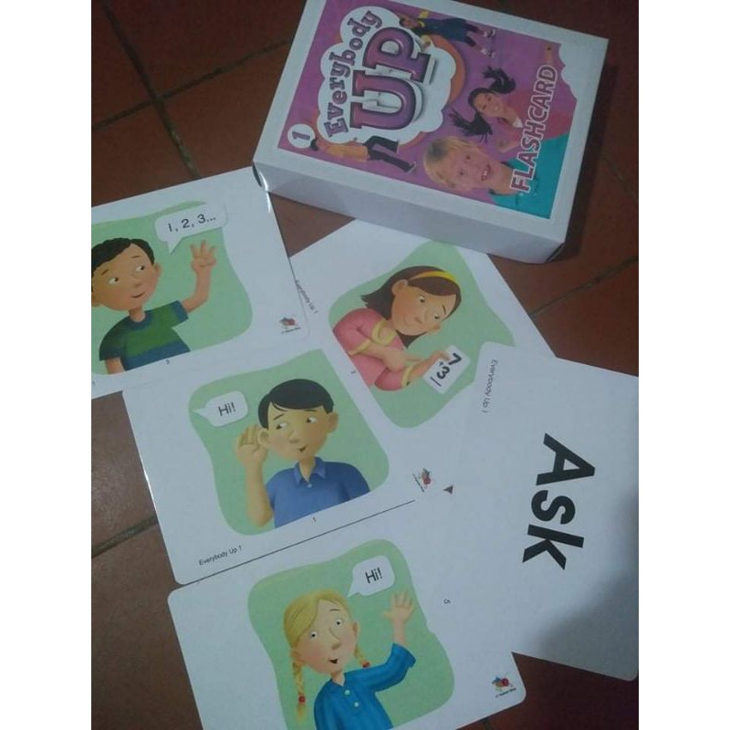 flashcard everybody up starter, up 2,3