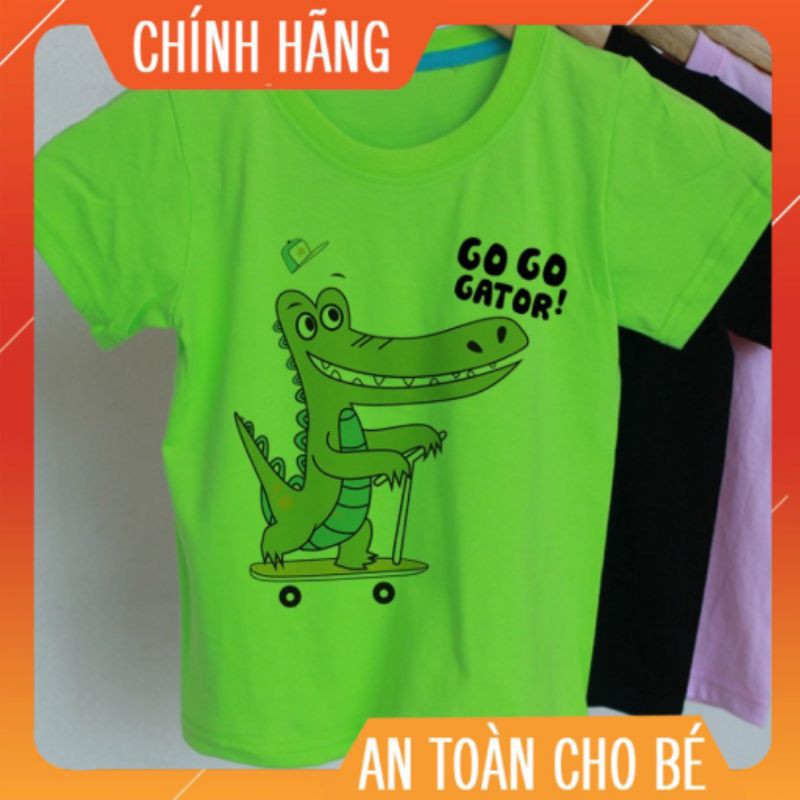 ❤️YÊU THÍCH❤️ Áo Thun Trẻ Em Cotton Cho Bé Trai Bé Gái T-Shirt Phiên Bản Hàn In Hình Cá Sấu Go Go