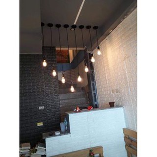 DÂY ĐÈN THẢ TRẦN TRANG TRÍ MÀU ĐEN ĐƠN GIẢN, DÙNG CHO QUÁN CAFE, NHÀ HÀNG HOẶC CÁC SHOP THỜI TRANG