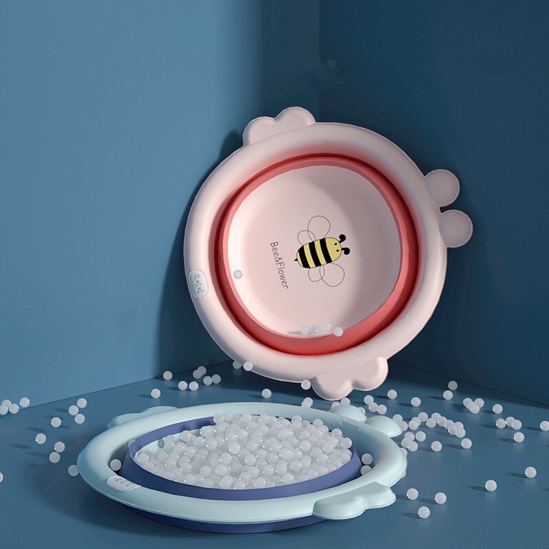 Chậu Rửa Mặt Gấp Gọn Silicon An Toàn Cho Bé