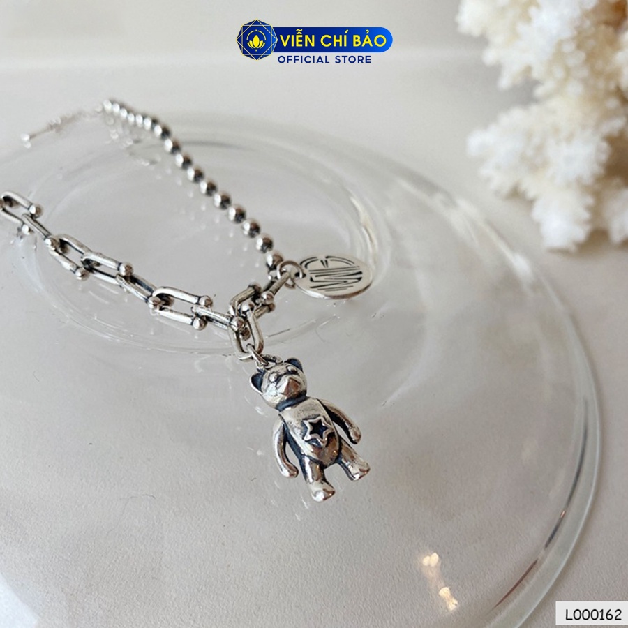 Lắc tay bạc nữ gấu Teddy ARB chất liệu bạc 925 thời trang phụ kiện trang sức Viễn Chí Bảo L000162