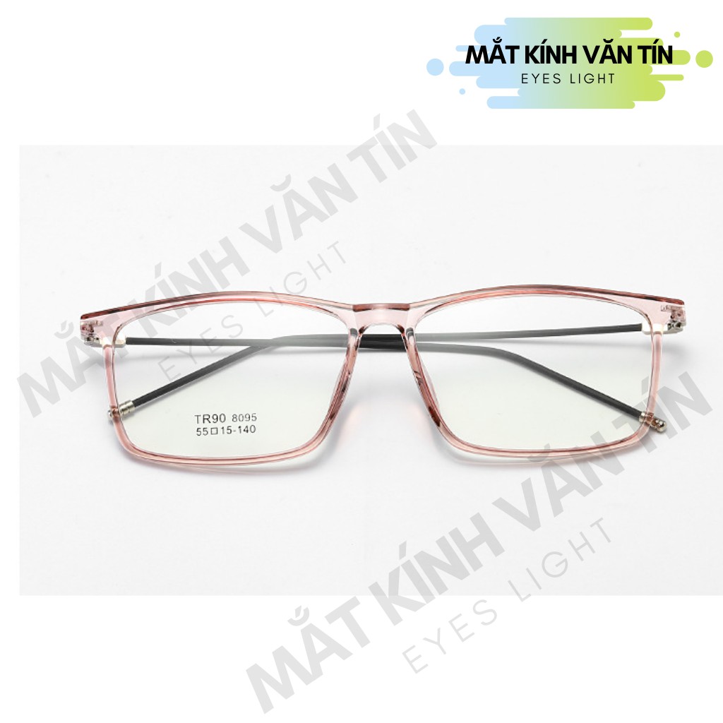 Kính mắt giả cận Eyes Light T8095 nữ gọng kính cận mắt vuông càng nhựa pha kim loại | WebRaoVat - webraovat.net.vn