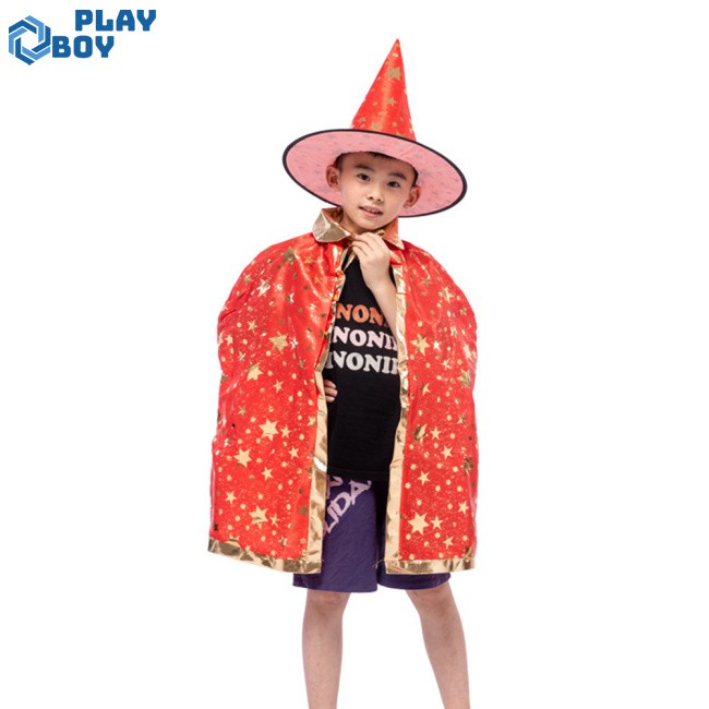 Set Đồ 2 Món Hóa Trang Phù Thủy Cho Bé Dịp Halloween