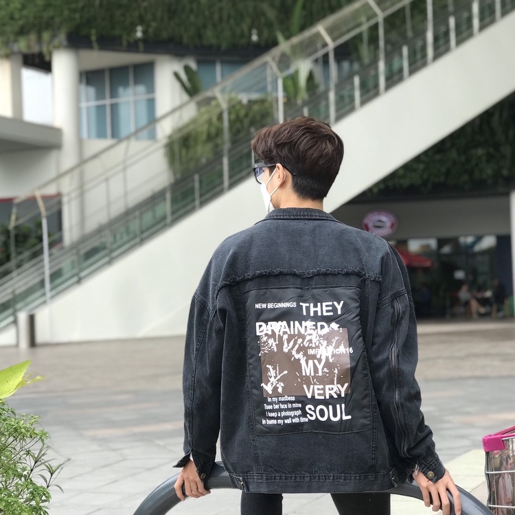 Áo Khoác Jeans Đôi Tay Khóa Unisex Cho Cả Nam Và Nữ Vải Jeans Xuất Dày Dặn