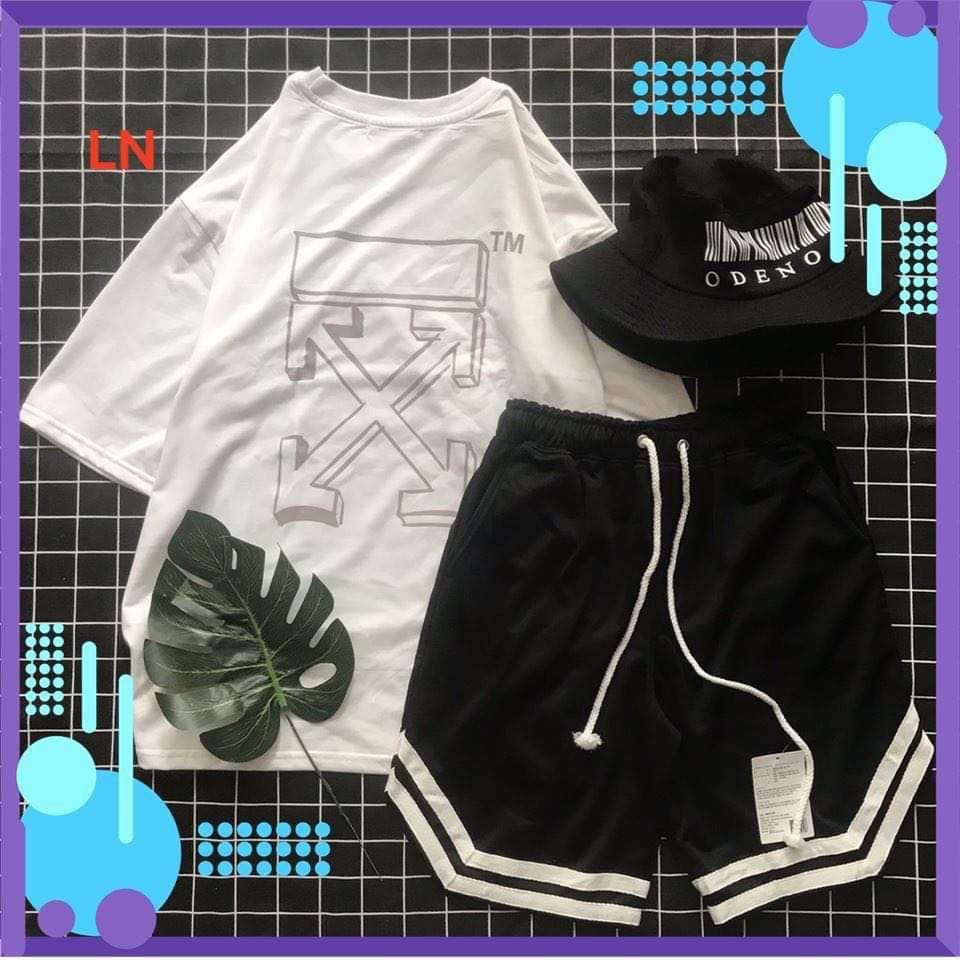 Set áo phản quang X và quần đùi viền