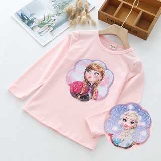 Áo Elsa kim sa lật cho bé gái