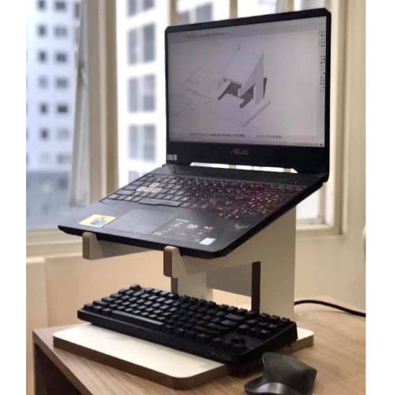 Kệ gỗ đỡ laptop, giá đỡ macbook TADA tản nhiệt tiện lợi, chống gù lưng (TD12) | BigBuy360 - bigbuy360.vn
