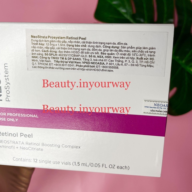 Thay da sinh học tại nhà Neostrata Prosystem Retinol Peel 1,5ml