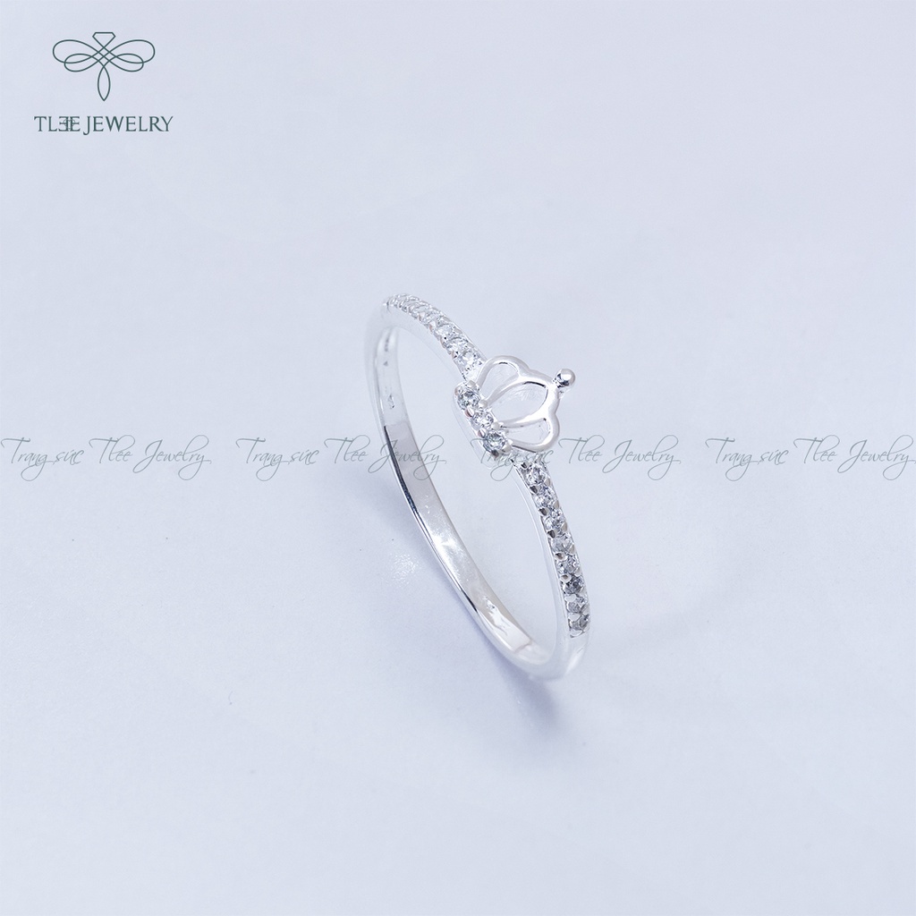 Nhẫn bạc nữ TLEE vương miện mini xinh xắn NCJ A0116