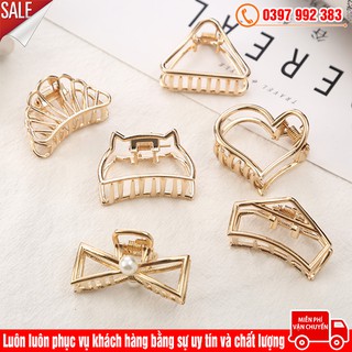 Kẹp Tóc Kim Loại Mạ Vàng Thời Trang Hàn Quốc