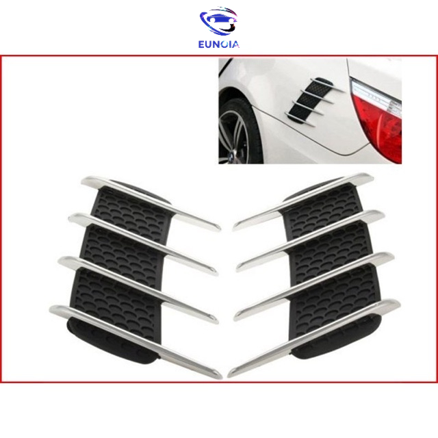 Bộ 2 mang cá dán sườn giả hốc gió trang trí ô tô
