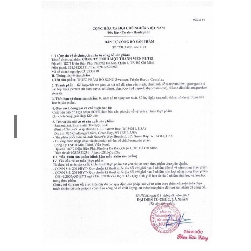 Swanson Viên Uống Hỗ Trợ Tăng Testosterone - Triple Boron 250 viên