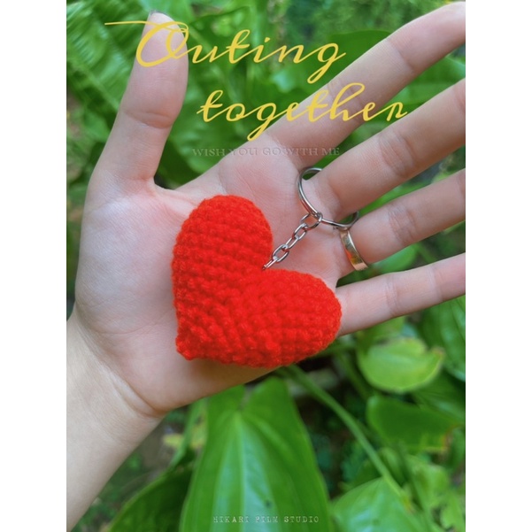 Móc khoá hoa len handmade