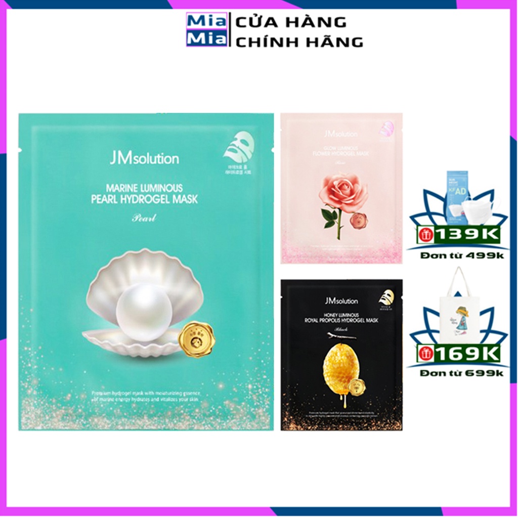 JMSOLUTION Mặt Nạ Jelly Thạch (miếng lẻ) Ngọc Trai Hoa Hồng Sữa Ong Chúa Dưỡng Trắng Dưỡng Ẩm Chống Lão Hóa Nhập Khẩu