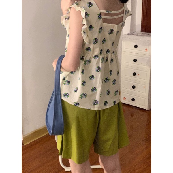 Áo babydoll không tay hoa nhí oder taobao