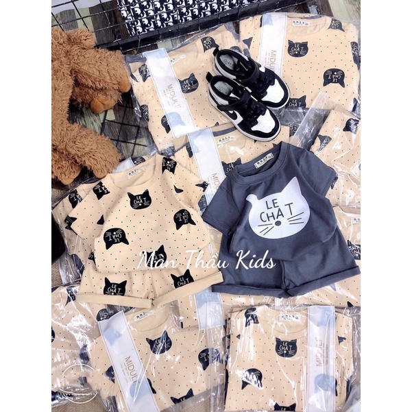 Bộ cotton mèo LE CHAT cho bé