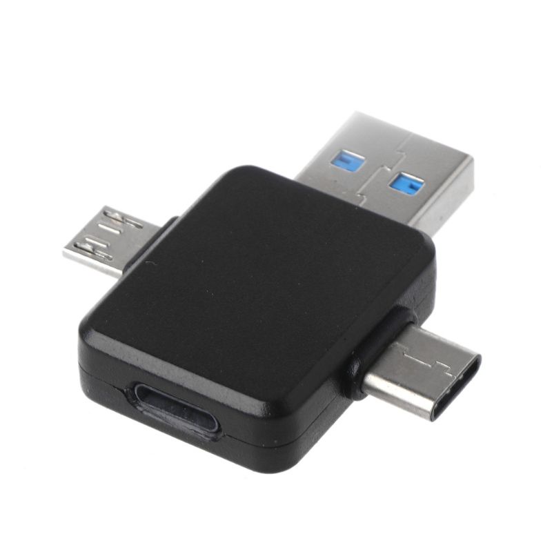 Đầu Chuyển Đổi 8Pin Lightning Cái Sang USB+Type C + Micro USB Đực Cho Samsung Huawei X
