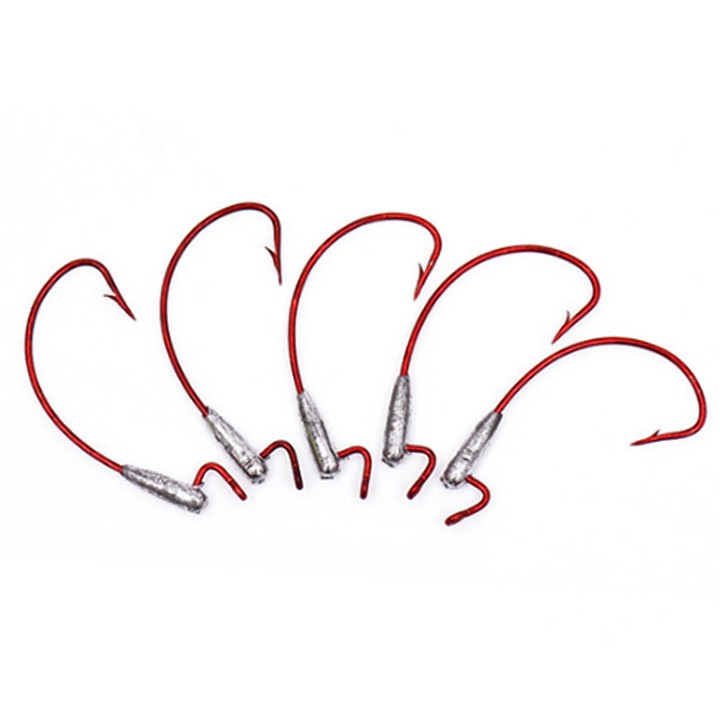 Bộ 05 Lưỡi Câu Lure Kẹp Sẵn Chì- thegioidocau