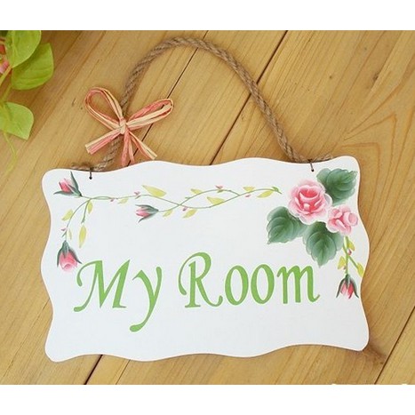 Bảng gỗ Welcome, Toilet, myroom xinh xinh