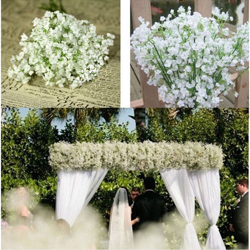 1 Bó Hoa Gypsophila Nhân Tạo Màu Trắng Dùng Cho Trang Trí Tiệc