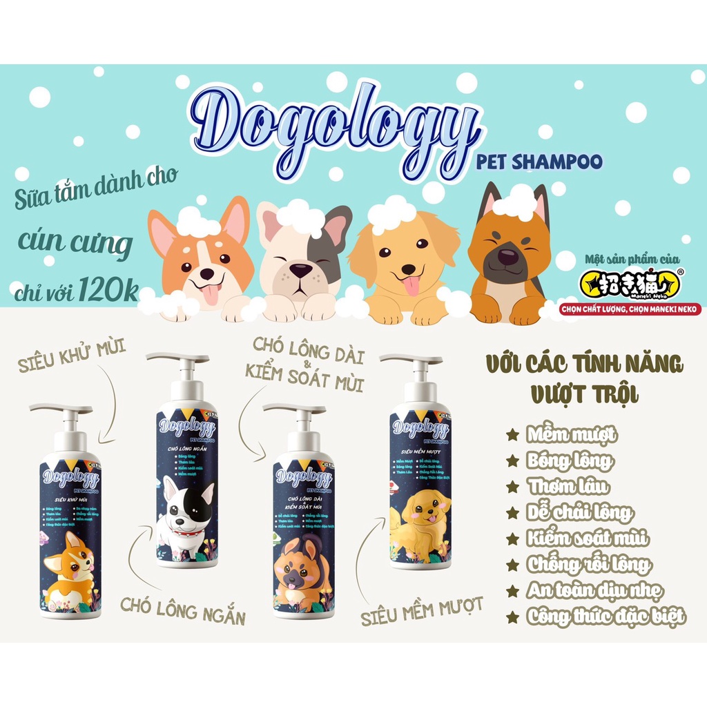 sữa tắm DOGOLOGY 500ml dành cho mọi loại chó