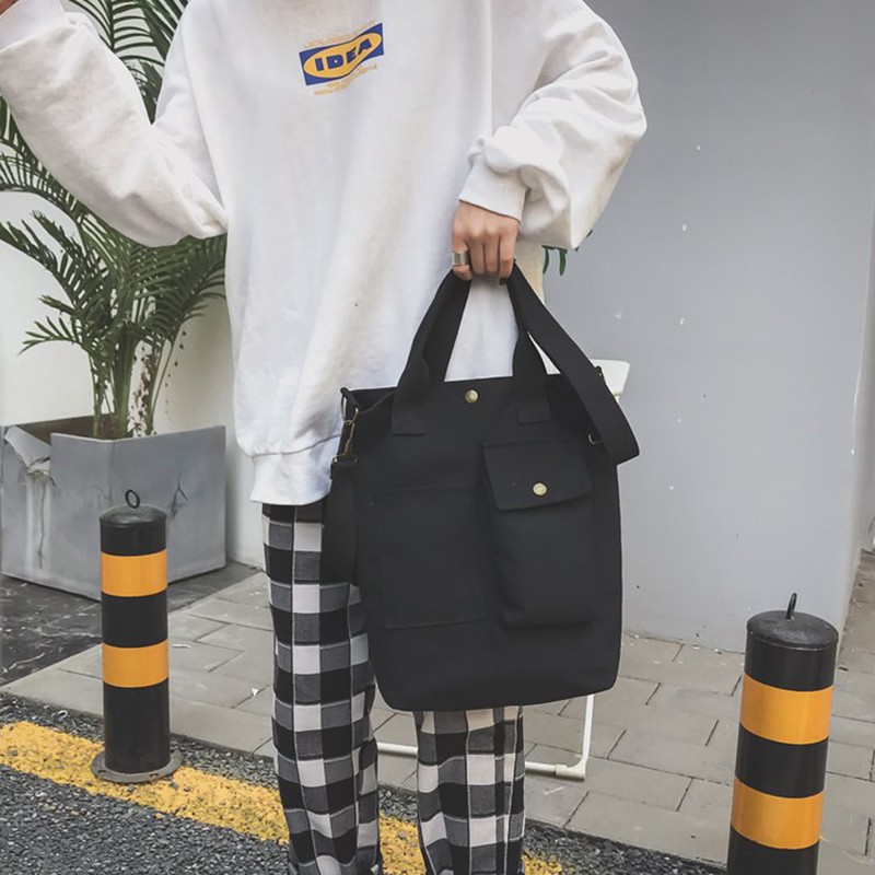 Túi đeo vai IELGY bằng vải canvas kích thước lớn