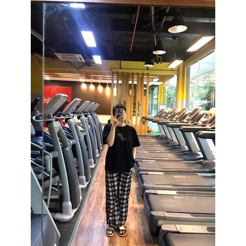 [Mã FAMAYWA giảm 10K đơn 50K] Quần kẻ caro nữ ống suông rộng cạp cao SIÊU HOT OBIKING FREESIZE DƯỚI 60KG | BigBuy360 - bigbuy360.vn