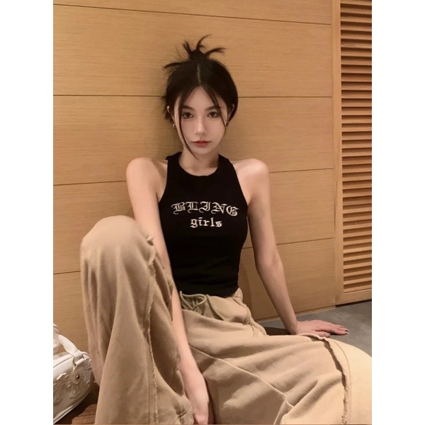 Áo Ba Lỗ Nữ, Áo Tank Top Màu Hồng Đen Xanh Xám Sát Nách Không Tay Chất  Thun Tăm Gân Mongtoghi Loại 1 Ulzzang Cá Tính