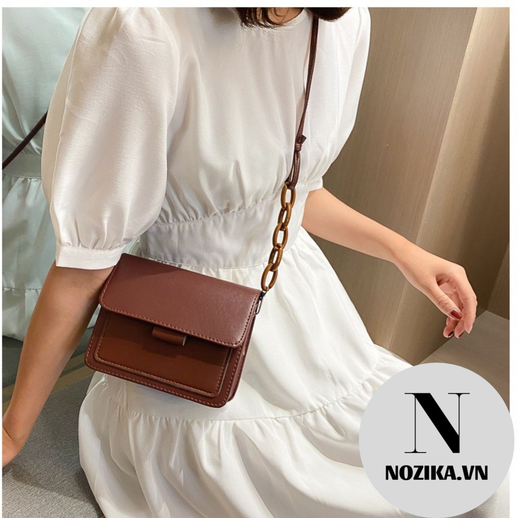 Túi xách nữ 💖 𝑭𝑹𝑬𝑬𝑺𝑯𝑰𝑷 💖 Túi dây pha xích phong cách Hàn Quốc cá tính ZN12