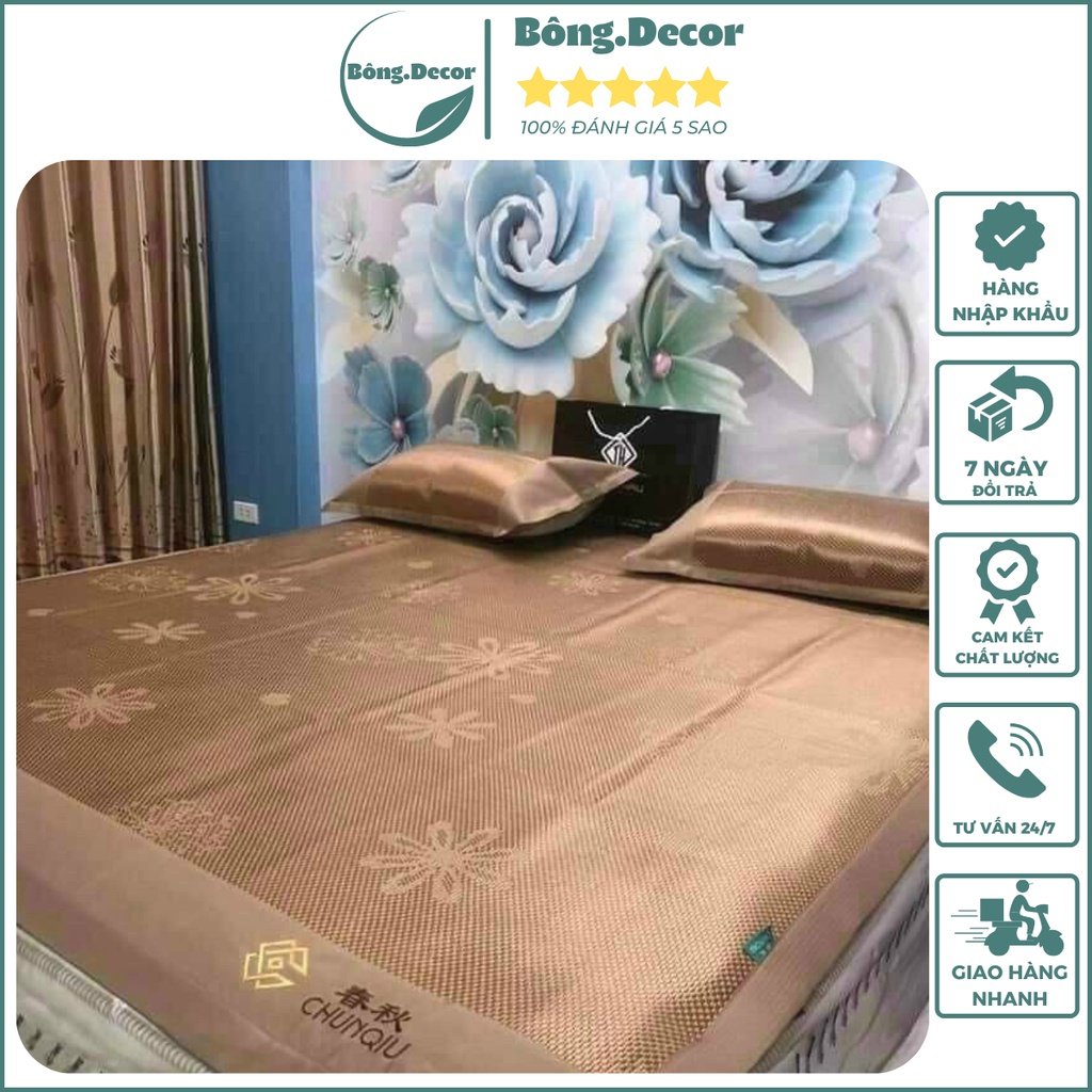 Chiếu mây điều hòa CHUNQIU hàng nội địa cao cấp. chất liệu mềm thoáng mát, dễ dàng gấp gọn tặng kèm túi