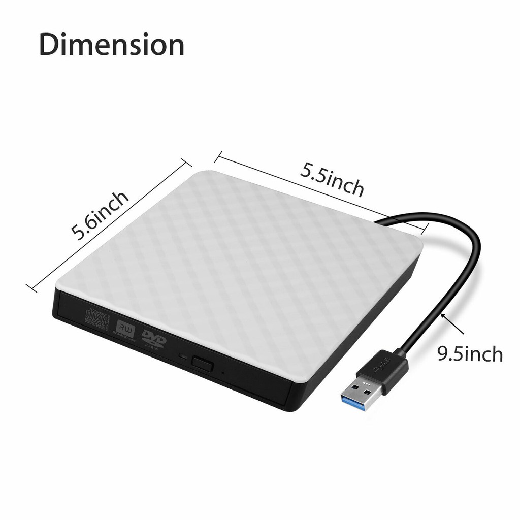 Ổ Đĩa Ngoài Usb 3.0 Dvd Rw Cd Rom Cho Laptop Pc | BigBuy360 - bigbuy360.vn