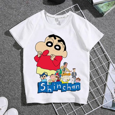 Áo thun cho bé trai bé gái in hình cậu bé bút chì Shin - Chan tay ngắn dành cho mùa hè