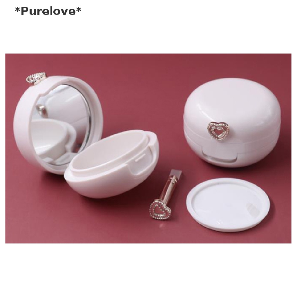 1 Hũ Rỗng Đựng Son Dưỡng Môi Màu Trắng 20g Kèm Cọ Tiện Dụng