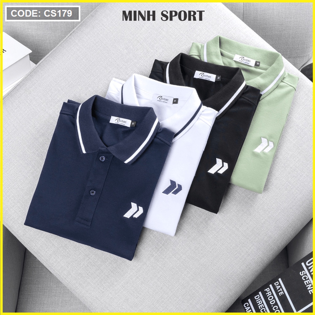 Áo Thun Polo Nam Cổ Bẻ Tay Ngắn Có Phối Màu, Thun Cotton Mềm Mịn, Mặc Mát mã AO.35