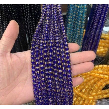 Đá tròn charm chú OmMani 10Li