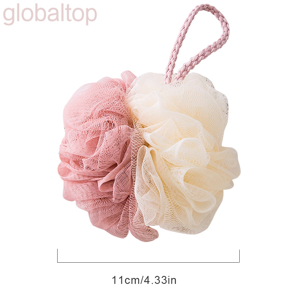 Bông tắm lưới 11cm nhiều màu sắc dùng vệ sinh cơ thể khi đi du lịch