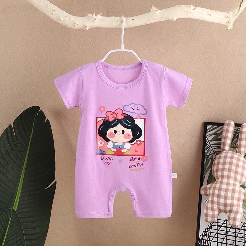 Bodysuit liền thân cộc tay hàng Quảng Châu, body đủi mỏng mát cho bé trai bé gái mặc hè in hình cute