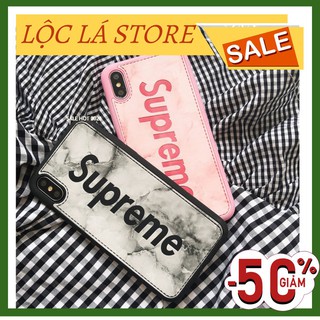 Ốp Supreme Giả Da Vân Đá Cho iPhone