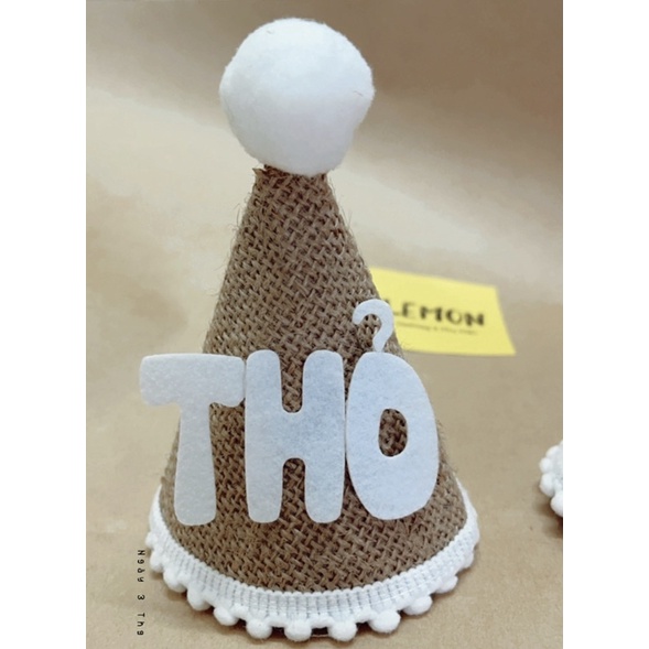 Mũ sinh nhật theo tên bé by LemonDecor