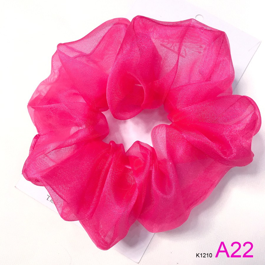 Dây buộc tóc scrunchies voan loại đẹp nhiều màu Orin K1210
