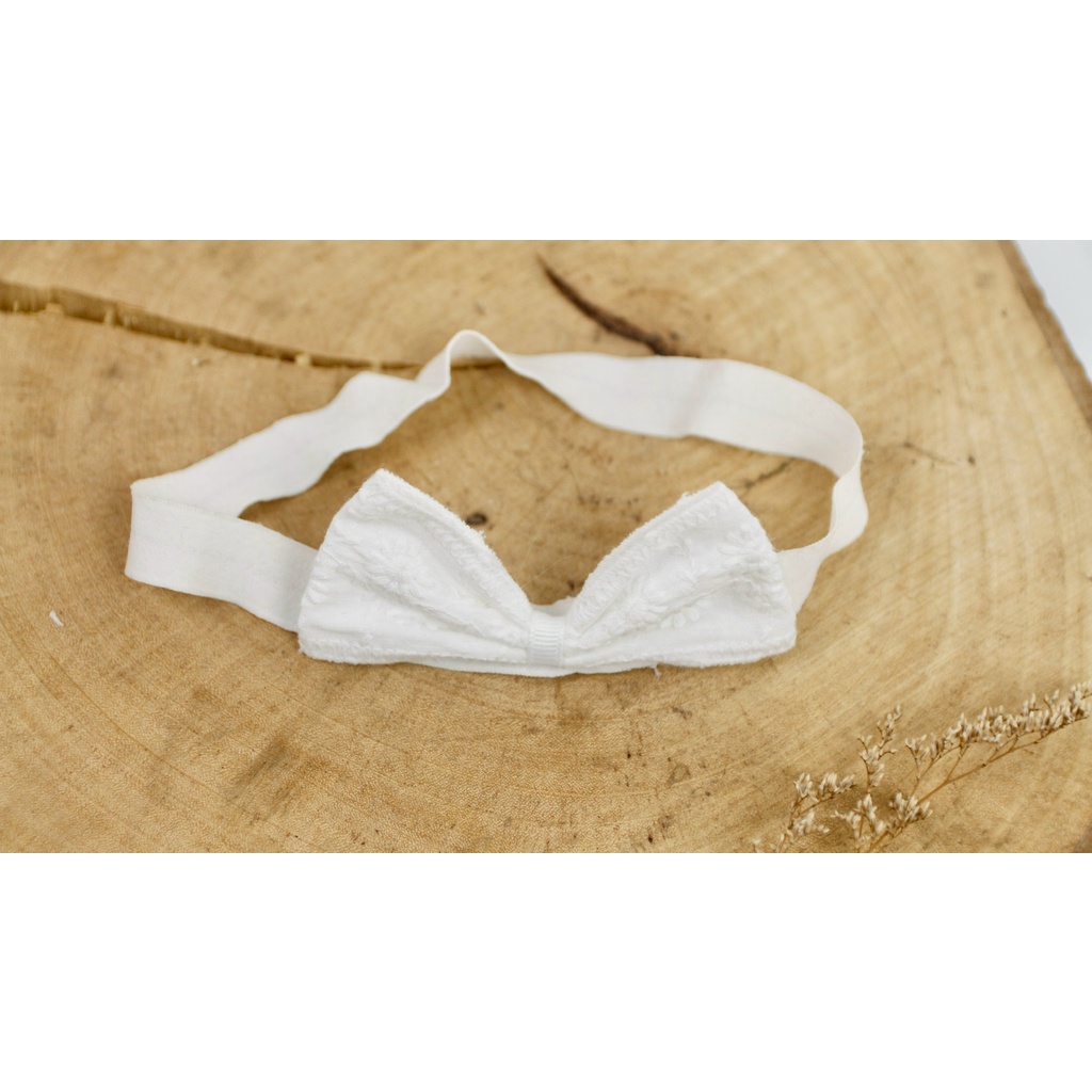 Mẫu nơ ren boi thêu Vintage dịu nhẹ cho da bé - Turban, bờm hay kẹp - Đủ kích cỡ cho bé từ 0 tháng tuổi.