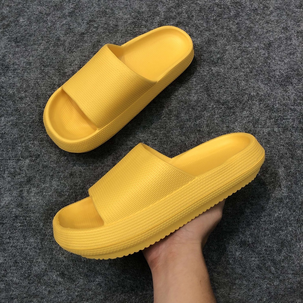 Dép bánh mì ulzzang thông hơi độn đế siêu nhẹ chống trơn trượt