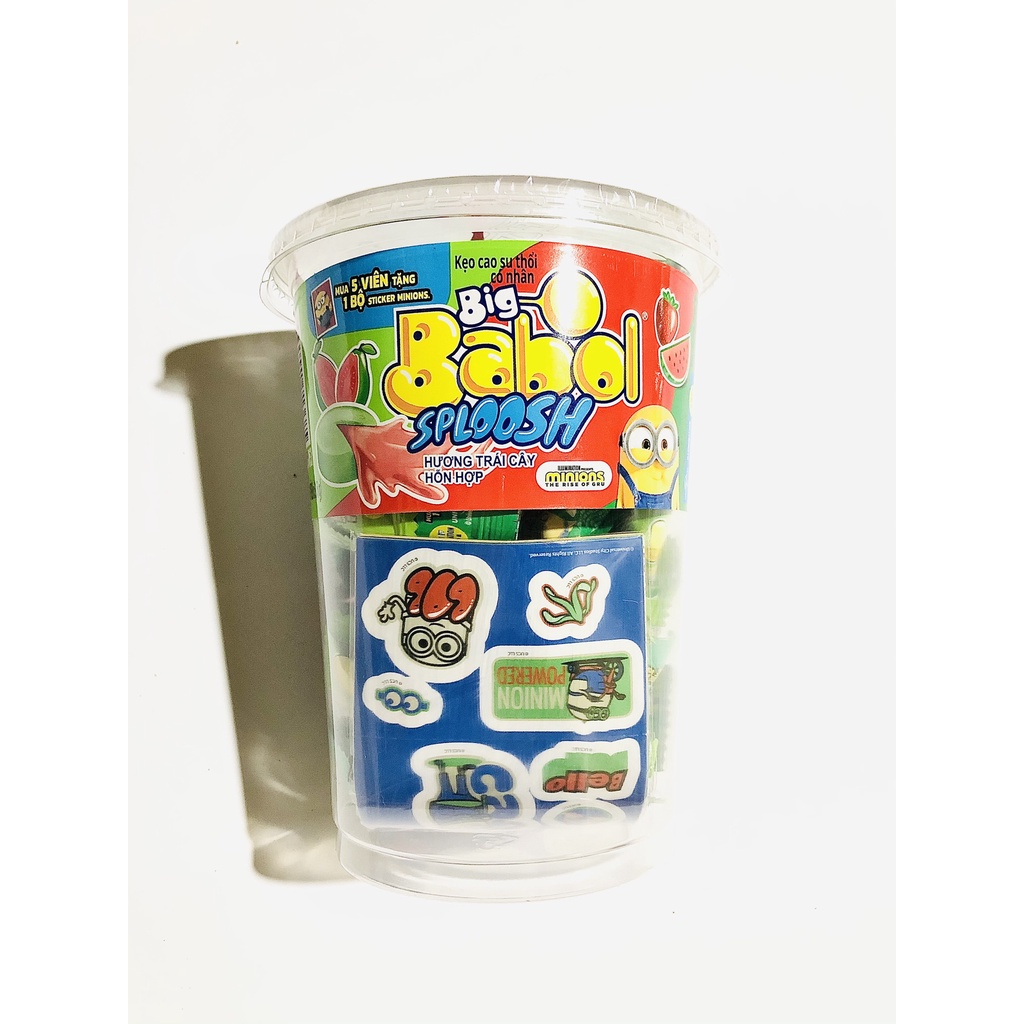 Hộp kẹo cao su thổi có nhân Bigbabol Sploosh hộp 70 viên