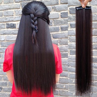 Tóc Giả Kẹp 2 Phím Làm Dày Tóc Loại Thẳng Dài Mỏng Nhẹ Tự Nhiên !
