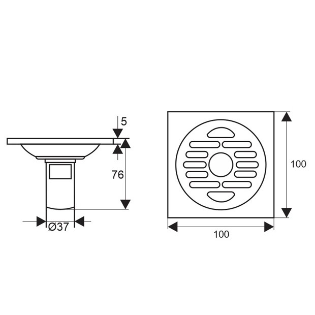 Phễu thoát sàn, máy giặt chuyên dụng Zento TS106