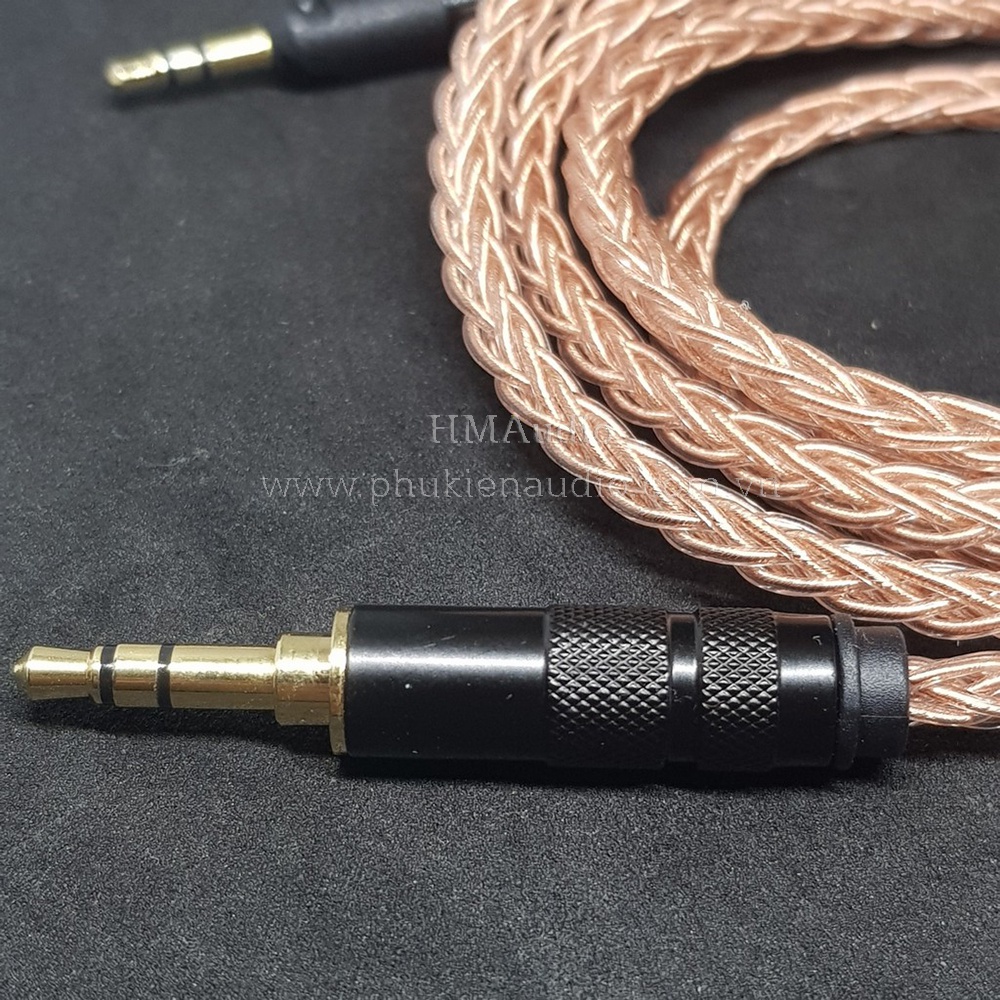 Dây tai nghe đồng OFC 1.0mm tết 8 - Sennheiser HD598/ HD560s