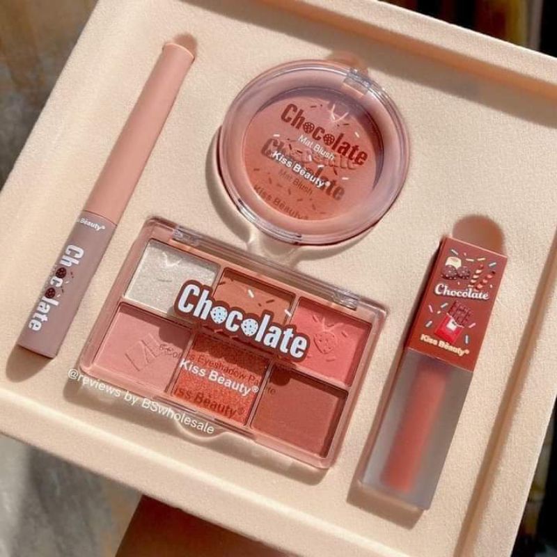 Set 4 sản phẩm makeup Kiss Beauty Chocolate | BigBuy360 - bigbuy360.vn