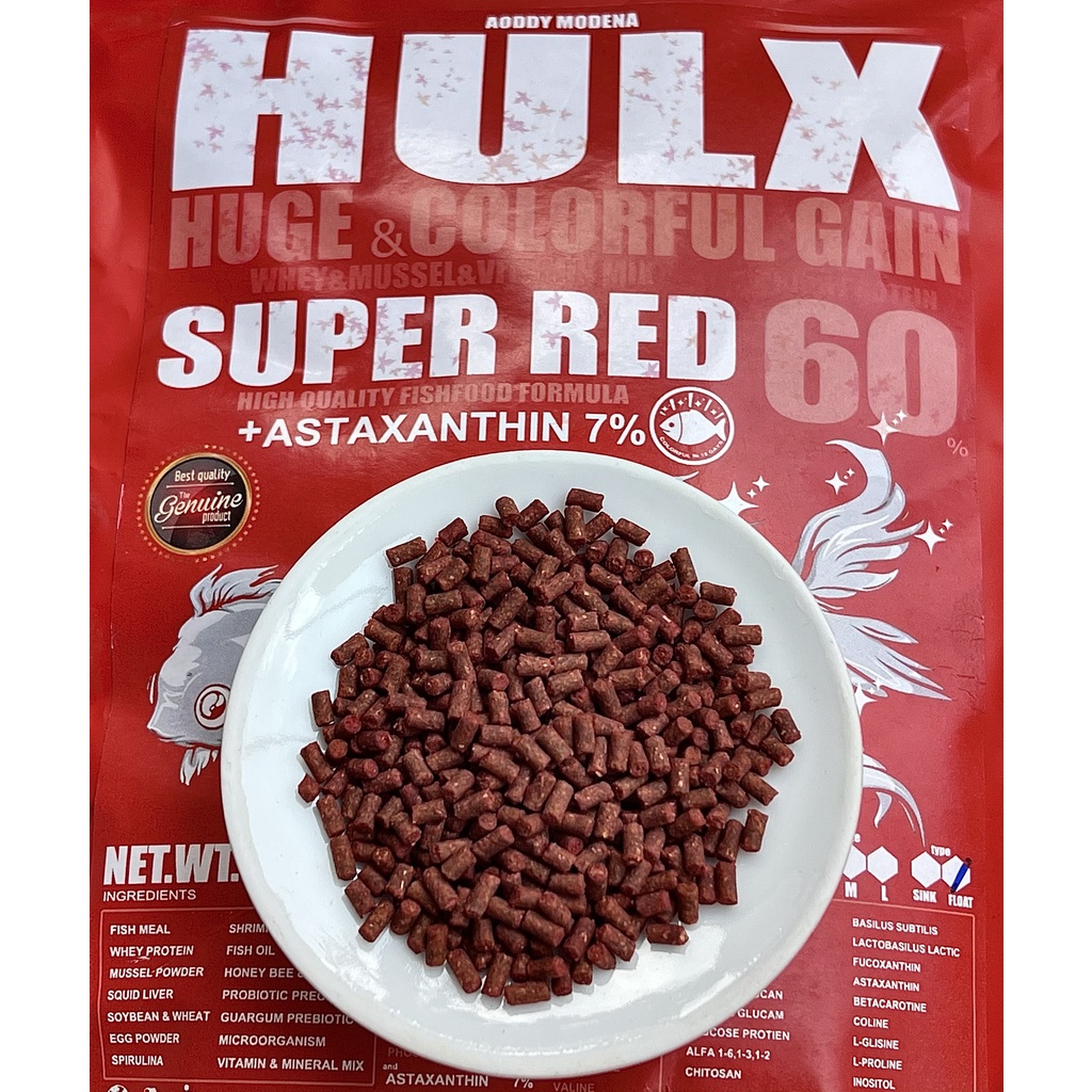 Cám Cá Vàng HULX Super Red - Tăng màu mạnh mẽ cho cá và tăng trưởng cao