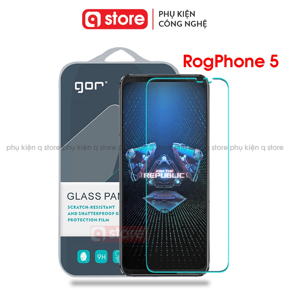 Cường Lực Rog Phone 5, Asus Rog Phone 5 Pro Chính Hãng Gor Cao Cấp, Trong Suốt, Chơi Game Siêu Mượt